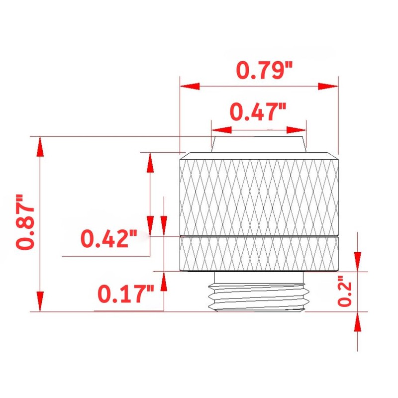 Dracaena 2 Pack G1/4" Thread to 3/8" ID, 1/2" OD
