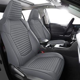 LINGVIDO Custom Fit RAV4 Car Seat Covers 2019-2024, Waterproof Leather Non-Slip Full Set Automotive Cushion Protector fits Toyota RAV4 (Not for Hybrid, Prime, Adventure,TRD-Off)