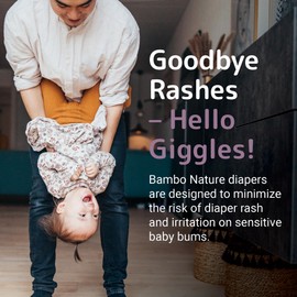 Bambo Nature Bambo Nature Hypoallergenic Baby Diapers, Eco-Labelled Sustainable Diapers, Enhanced Leakage Protection, Totally Chlorine-free, Skin Friendly, and Super Absorbent - Size 3 (174 Count)