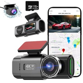 HEYInova Dash Cam 4K,Front 4K/2.5K and Rear 1080P Dual Dash,Built-in GPS,1.47"inch Screen,2160P UHD 30fps Dashcam,with APP,170° Wide Angle,Night Vision,Parking Monitor,G-Sensor,128G SD Card,USB C Port