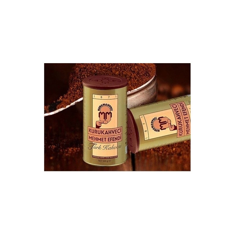 KURUKAHVECI MEHMET EFENDI Turkish Ground Coffee 500g/17oz 1 Tin Can