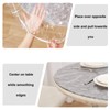 Clear Round Vinyl Fitted Tablecloth,Waterproof Oilcloth Heavy Duty Elasticized Table
