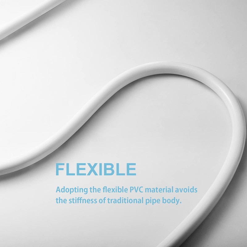 OFFO PVC Smooth Shower Pipe with Washer - 1.2m High