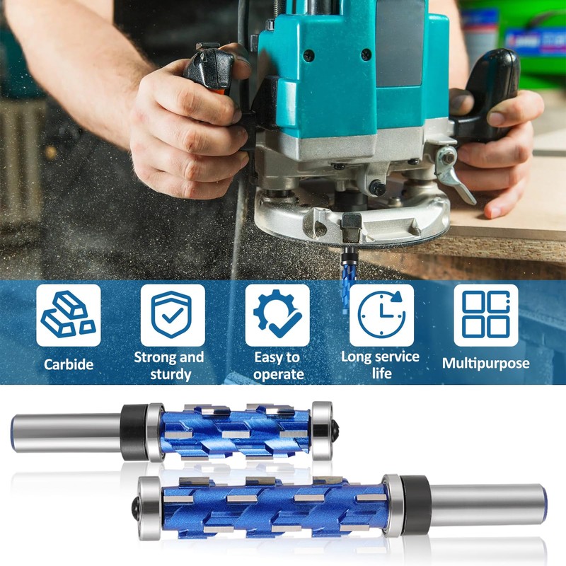 HOZLY Flush Trim Router Bit 1/2" Shank, Double Bearings Flush