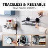 LEVERLOC Shower Caddy Suction Cup, 2 Pack Shower Shelves for