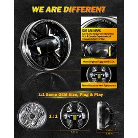 Auxbeam LED Fog Lights Replacement for GMC Sierra 1500 2007-2013, Sierra 2500HD 3500HD 2007-2014, DOT Approved LED Fog Lamps for Sierra 1500 2500HD 3500HD