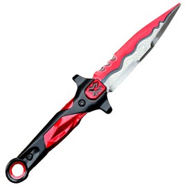 crafthand Game Weapon New Version Metal 10.2'' VCT Knife Most Accurate Replica Cosplay Prop Collection Knife Desktop Display Decoration (Red)