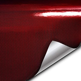 VViViD+ Holographic Weave High-Gloss Vinyl Car Wrap (1ft x 5ft, Red)
