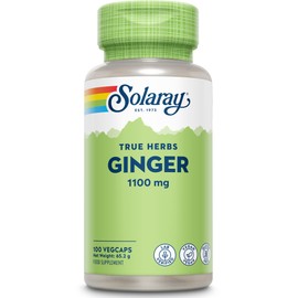 Ginger - 100 Vegan Capsules - High Strength Ginger Supplement Not Tablets or Shot - Zingiber Officinale Root - Non GMO & Lab Verified - Solaray
