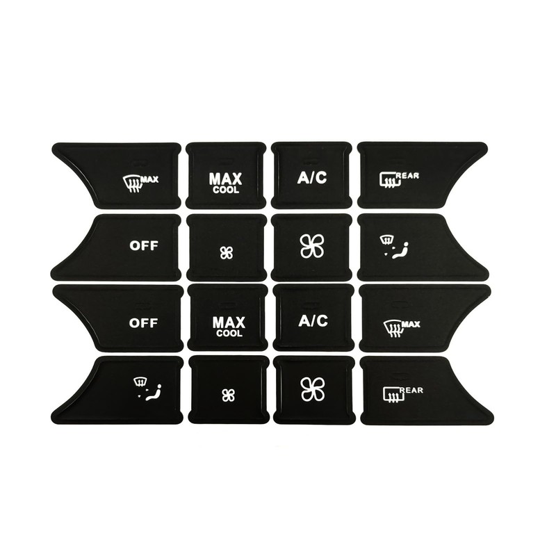 AtticZone Interior Button Repair Sticker Kit Decals Steering Wheel, AC