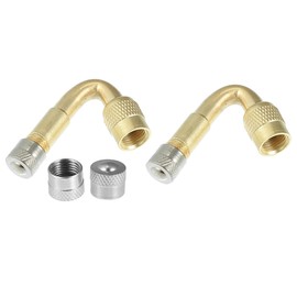 X AUTOHAUX 2 x Valve Extension 45 Degree Valve Extension Copper Valve Adapter Angle Valve Extension Angle Valve