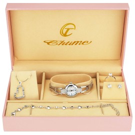 Gift Set Women's Watch - Parure de Bijoux- Necklace-Ring- Earrings