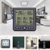 zaqwsx Weather Station Indoor/Outdoor Wireless Sensors Digital Thermometer Hygrometer LED