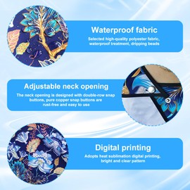 Palwin Adult Bibs for Eating, 3 PCS Waterproof Bibs with Crumb Catcher, Adult Bibs Washable and Reusable Clothing Protector for Elderly Women Clothing Protectors （3 Colors）