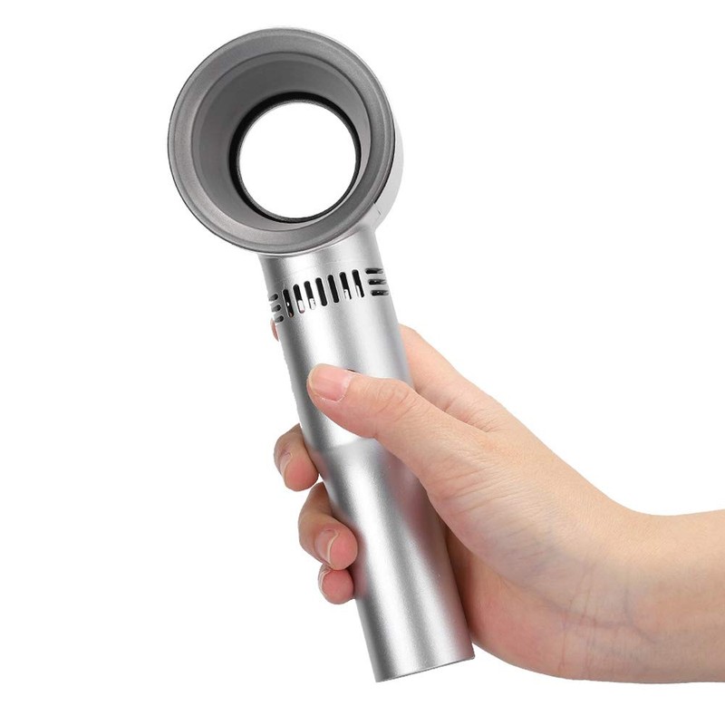 GOWENIC Mini Handheld Bladeless Fan, Portable USB 2000mAh Battery 10h