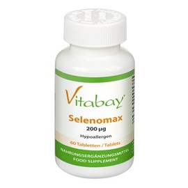 Vitabay Selenium High Dose 200 mg Vegan - 365 Selenium 200 μg Tablets Selenium Complex Vegan - Selenium 200 mcg Capsules High Dose Selenium Selenite - Laboratory Tested & Made from High-Quality Raw