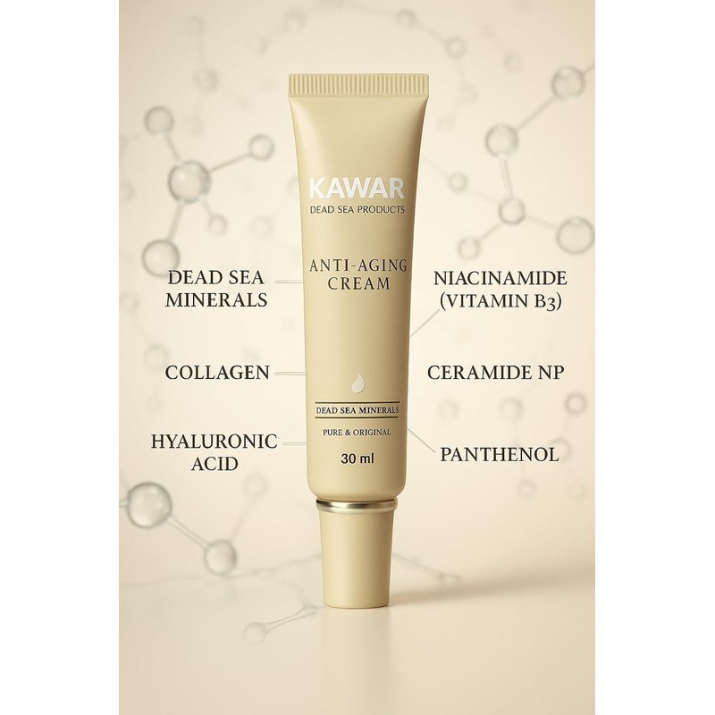 Khawar Dead Sea Anti-Aging Neck Face Decolette Cream |Moisturizer Visible