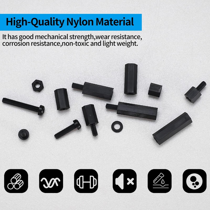 310 Pcs M3 Male Female Nylon Hex Standoff Spacer, Standoff