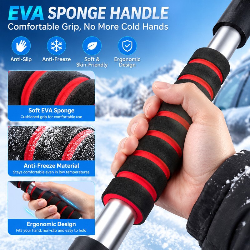 Extendable Car Snow Shovel Ice Scraper Winter Auto Windshield Cleaner
