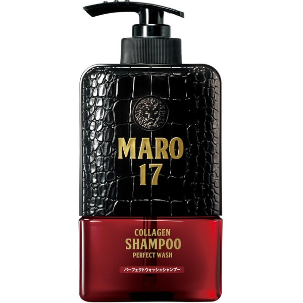 MARO 17 Collagen Hair Shampoo Perfect Wash for Men, from Japan, with Peptide Complex for Cleansing Scalp, Removing Excess Sebum, Strengthening and Thickening Fine or Thin Hair
