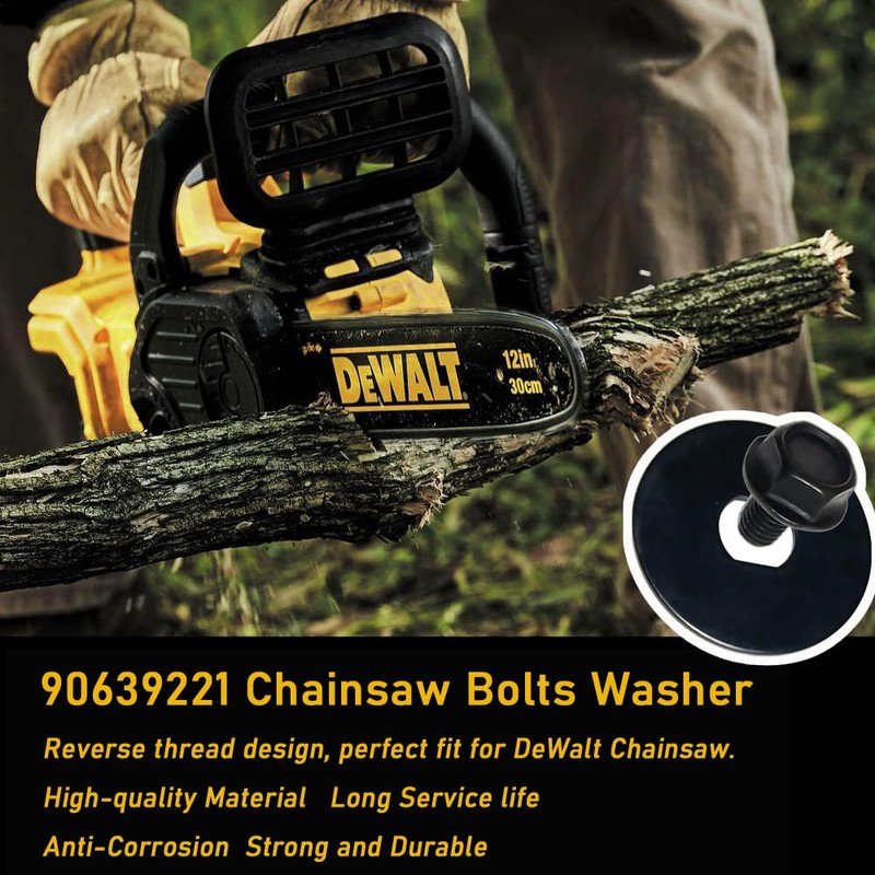 90639221 90618229 Chainsaw Bolt Washer Kit Replacement for DeWalt Chainsaw