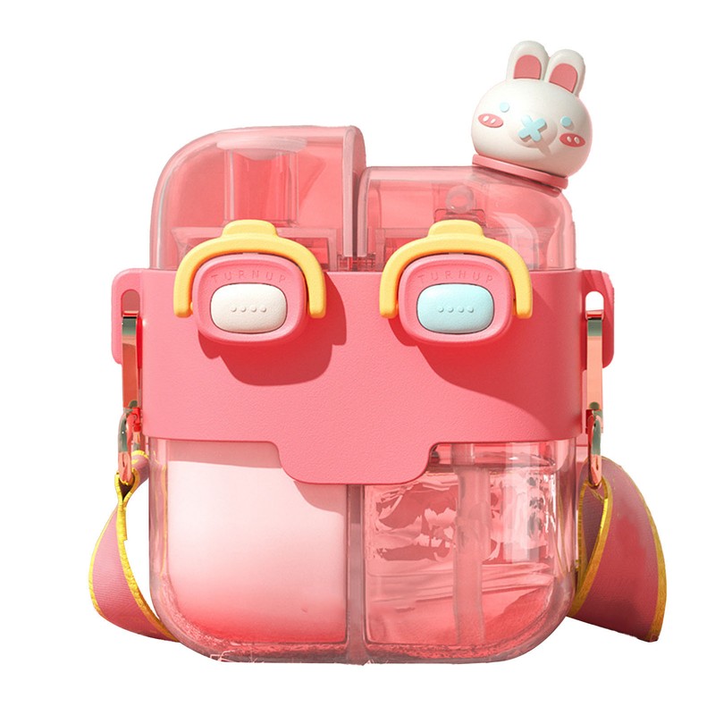 Kawaii Water Bottle Fashion Plastic Double Drinking Water Bottle with