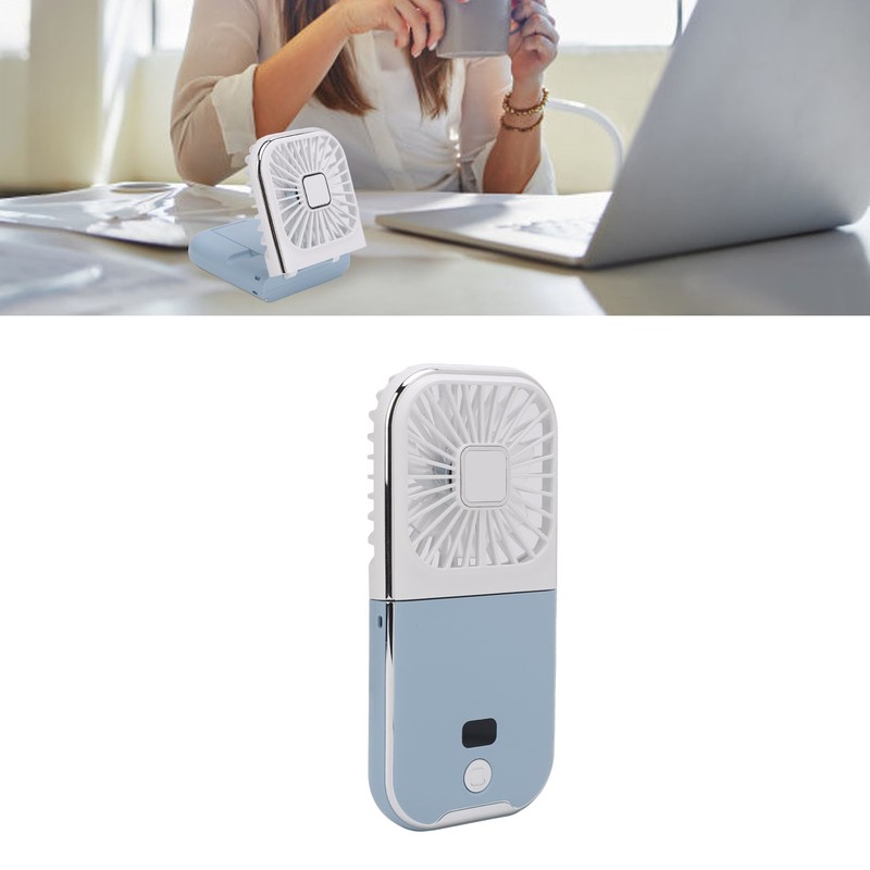 Foldable Necklace Fan Folding Digital Desktop Mobile Phone Holder Small