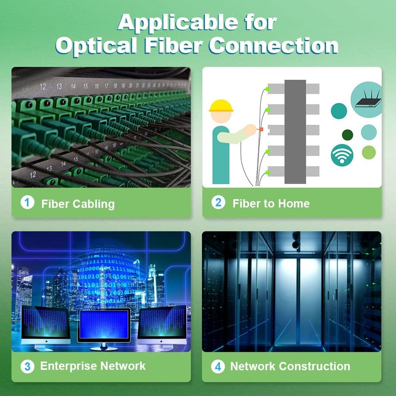 100 Pcs SC Fiber Optical Fast Cold Connector, Single Mode