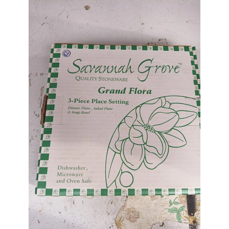 Savannah Grove NIB Savannah Grove Stoneware 3-PC Place Setting Grand