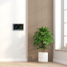 Bresser MeteoTemp TBH Wireless Weather Station with Temperature and Humidity Display, Air Pressure History, Graphic Weather Forecast, Temperature Alarm, Anthracite