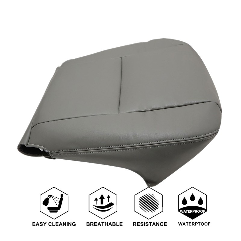 NLQR Front Driver Seat Perforated Replacement Seat Cover Charcoal Gray