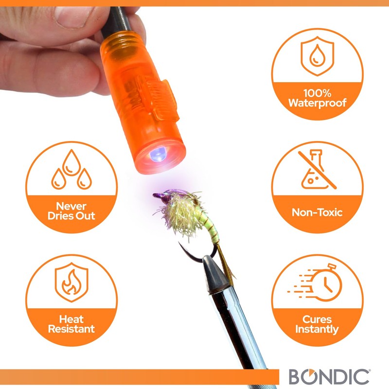 Bondic UV Glue Kit, Fly Fishing Repair Tool for Flies,