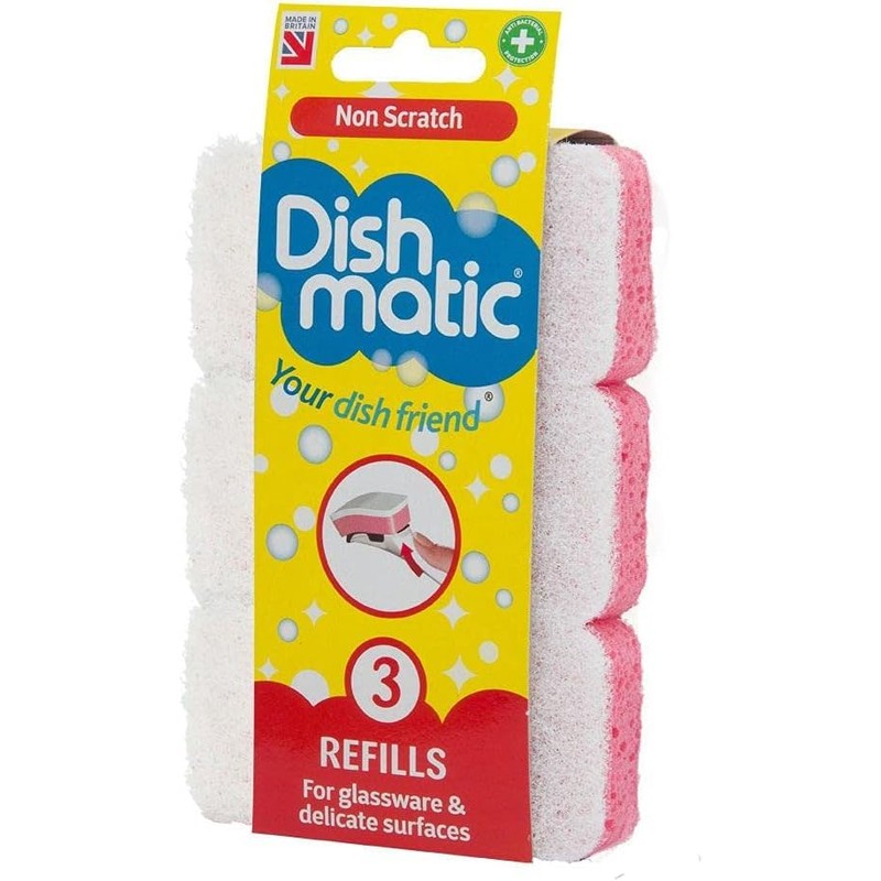 Replacement Dish Washing Fillable Washing up Brush Heavy Duty, General,