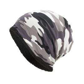 EROSPA® Winter Beanie Hat - Men Women Unisex Cape - Camouflage White