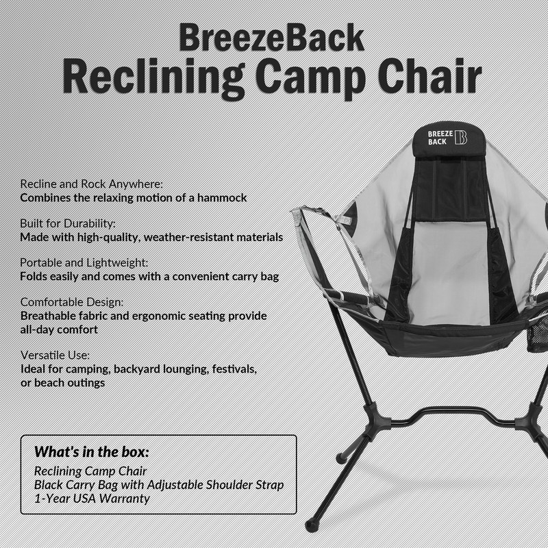 BreezeBack Reclining Camp Chair