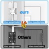 5.5" Hidden Door Hinges, Invisible Concealed Hinges, 180 Degree Swing