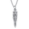 PAURO Men's Stainless Steel Bullet with Sword Double Dragon Openable