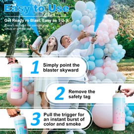 Workkeep Giant Gender Reveal Fire Extinguisher Color Blasters: Blue Blaster Only for Baby Boy with Blue Smoke suitable Gender Reveal Party Decorations - Blasts 20+ Feet 4.5 Lb (Blue)