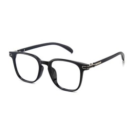 PRIVOZA Blue Light Blocking Glasses Women/Men, Fashion Imitation wood grain Eyeglasses UV Ray Filter Computer Gaming Glasses (Black)