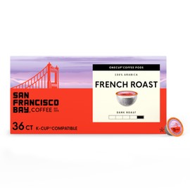 San Francisco Bay K-Cup Coffee Pods, French Roast (36 ct), Dark Roast, Commercially Compostable Single-Serve Coffee Pods