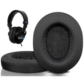 SOULWIT Mesh Fabric Ear Pads for Sony MDR-CD900ST / MDR-7506 / MDR-V6 / MDR-V7 Headphones, Replacement Ear Cushions, Noise Isolation Foam, Earcups, Black