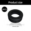 Flush pipe connector seal for flush-mounted cistern, rubber sleeve, inner