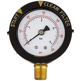 190058 Pressure Gauge Replacement Pool/Spa Valve and Filter (Fits Pentair Clean & Clear, Warrior, EasyClean, Triton C-3 pool and spa filter systems)