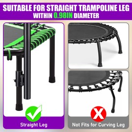 GSDOTZAP Rebounder Handle Bar Only, 3 Levels Adjustable Stabilizer Bar for Straight Leg Fitness Trampoline, ONLY Fits for Foot Tube Within 2.5CM/0.98IN Diameter, Grippable & Cushy Foam Handle
