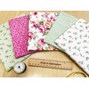Fat Quarter Bundle - Pretty Pink & Green Rose Bud