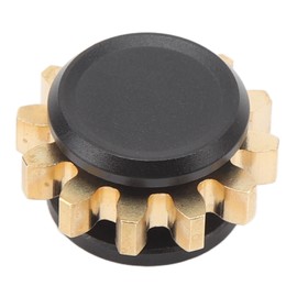 Brass Gear Rotating Toy, Brass Gear Finger Toy Stress Relief Low Noise Portable for ADHD (Black)