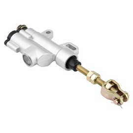 Universal Rear Master Brake Cylinder, Keenso Foot Brake Rear Hydraulic Master Brake Cylinder Pump Silver For Motorcycle ATV Dirt Bike (Silver)