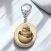 Promotech Hatching Chick Handmade Laser Engraved Single Piece Wooden Keyring,