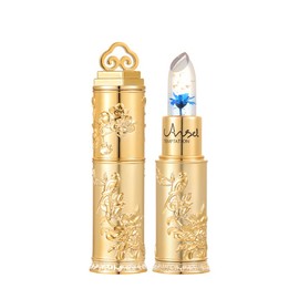 Warm Color Changing Lip Stick, 24K Temperature Changing Lip with Gold Foil, Dried Flowers, Warm Discoloration, High Moisturizing Power, Color Changing Lip Gloss, Waterproof & Long Lasting Beauty