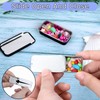 6 Pcs Rectangular Tin Box, Mini Portable Tin Container Metal